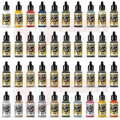 £3.99 • Buy Vallejo Model Air War Paints Acrylic Airbrush Colours Full Set Spray 17ml Bottle