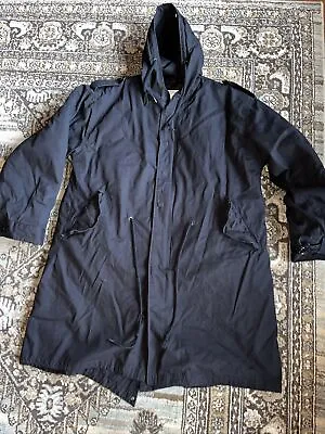 Vtg M-51 Military Extreme Cold Weather Fishtail Parka Jacket Large Regular Black • $82.80