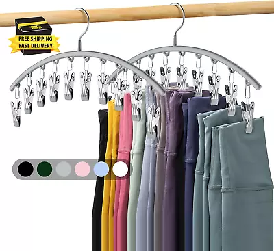 Legging Organizer For Closet Metal Yoga Pants Hanger W/Rubber Coated 2 Pack W/1 • $25.69