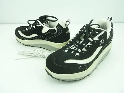Skechers Shape Ups Black White Walking Shoe SN 11809 Womens Size 9.5 • $33.79