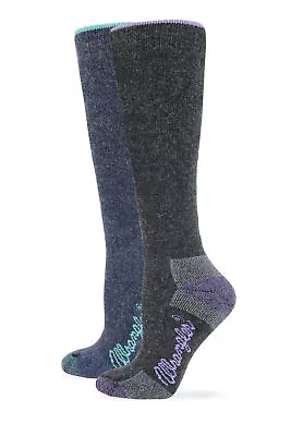 Wrangler Ladies Angora Blend Cushioned Knee High Boot Socks 2 Pair • $14.50