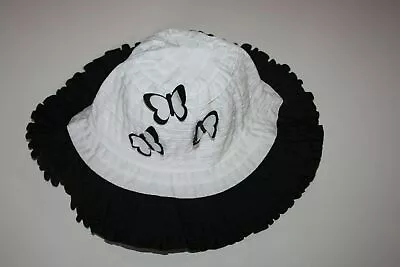6 9 12 M Gymboree Black White Floppy Butterfly Sun Hat Baby New Girl NWT  • $3.99