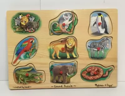 Melissa & Doug Puzzle -Zoo Sound Peg Puzzle Kids • $9.99