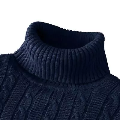 Men's Turtleneck Soft Sweater  2023 Warm Knitted Autumn/Winter Pullover Jumper • $23.99