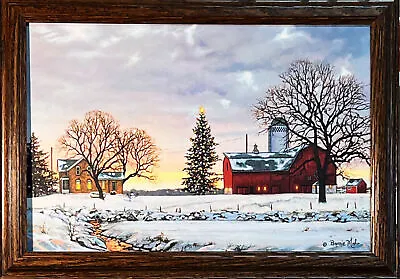 Bonnie Mohr Morning Call Farm Christmas Tree Print 20.5 X 14.5 • $45.95