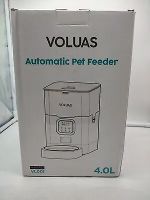 VOLUAS Automatic Programmable Cat Pet Feeder 4L Meal Timing Dry Food Meal Port • $69.99