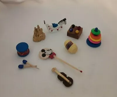 Miniature  Accessories Lot Of Toys Horse Mickey Mouse Drum Violin • $20