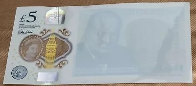 New Rare £5 Pound Error Note Blank Side • £10.50