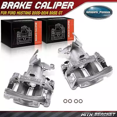 2x Rear Left &Right Brake Calipers W/ Bracket For Ford Mustang 2005-2014 Base GT • $92.99