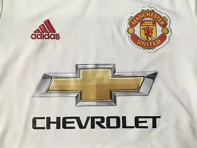 Adidas Manchester United Chevrolet Mens  Jersey Size Large White • $25