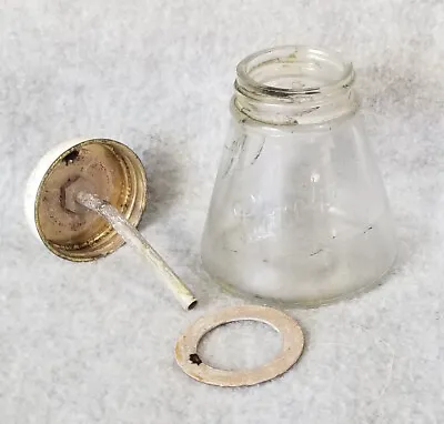 Vintage Paasche AIRBRUSH BOTTLE Assembly 3 Oz. Glass Paint Jar • $6