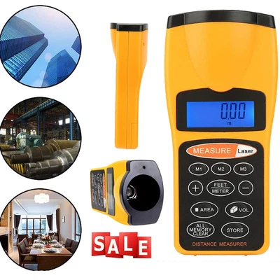 Laser Distance Meter Digital Ultrasonic Range Finder Measure Tape Diastimeter UK • £14.92