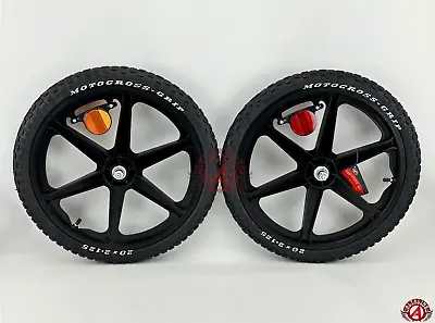 20 X2.125 6-spoke Mag Rim W/ Old School Bmx Motocross-grip Tires Scrambler Bike. • $187.49