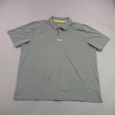 Oakley Shirt Mens Large Short Sleeve Polo Lightweight Adult Tennis Golf Gray • $18.97
