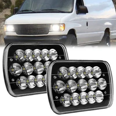 Pair 7x6'' 5x7'' LED Headlights Hi&Lo For GMC Savana 1500 2500 3500 Cargo Van • $39.99