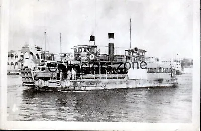 1948 Ship Ferry Port Said Egypt Photo From Soldiers Album 3.25 X 2.25 Inches V3 • £10