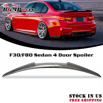 Rear Spoiler Wing Trunk Wing For 2012-2018 BMW F30 3Series M3 Carbon Fiber Style • $44.99