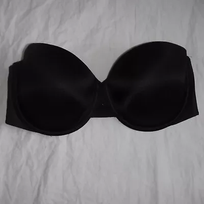 Victorias Secret Biofit Multiway Strapless Black Bra Sz 34DD • $17.99