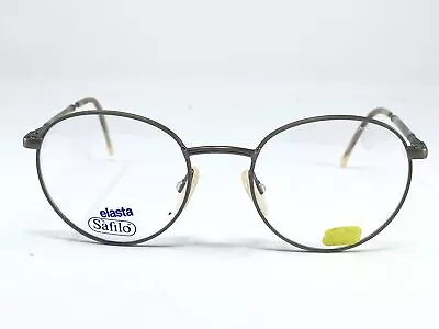 ELASTA By Safilo 3843 Vintage Gold Circular Italian Unisex Eyeglasses 51-20-140 • $50