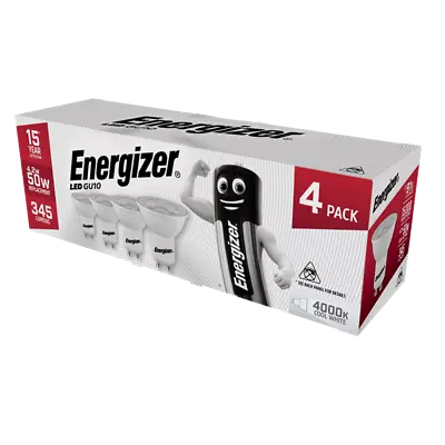 Energizer Led Gu10 345lm 4.2w Cool White (4 Pack) • £7.99