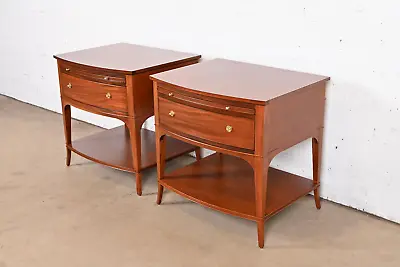 Baker Furniture Regency Mahogany Bedside Tables Newly Refinished • $3500