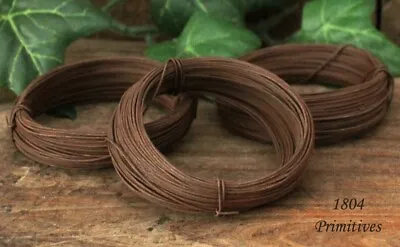 3 Rolls Primitive 24 Gauge Rusty Tin Wire - 150 Feet Total EASY To Bend - Crafts • $9.35