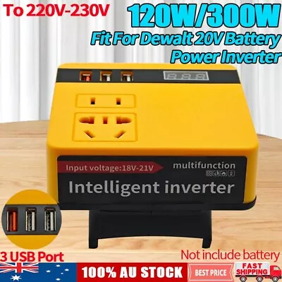 120W Portable Power Inverter For Dewalt 18/20V Battery Convert To AC 220-230V • $24.99