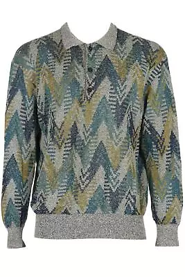 Missoni Men's Intarsia Cotton Sweater It 50 Uk/us Chest 40 • $203.47