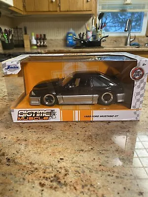 Jada Bigtime Muscle 1/24 1989 Ford Mustang GT Foxbody  (Black/Silver) • $12