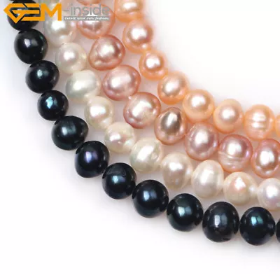 Natural Freshwater Pearls Gemstone Loose Beads For Jewelry Making Strand 15  • £7.07