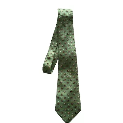 Vineyard Vines Light Green Silk Tie Golf Theme Club Sandwich • $18