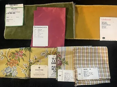 Vintage Scalamandre Brunschwig Fils Silk Velvet Lee Jofa Lelievre Fabric Samples • $29.95