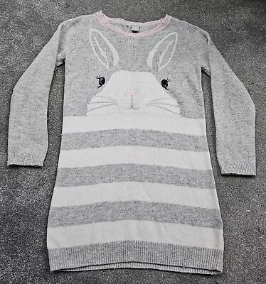 TU Rabbit Jumper Dress Age 8 Years • £2.99