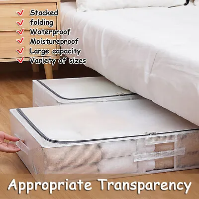 Folding Bed Under Drawer Container Waterproof Clothes Storage Box Storage Box UK • £7.19