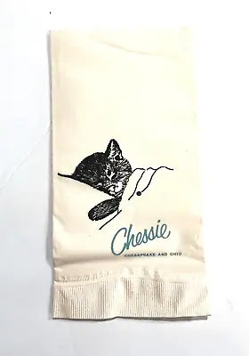 Vintage C&O Chesapeake & Ohio Chessie Cat Train Railroad Dinner Paper Napkin • $42.72