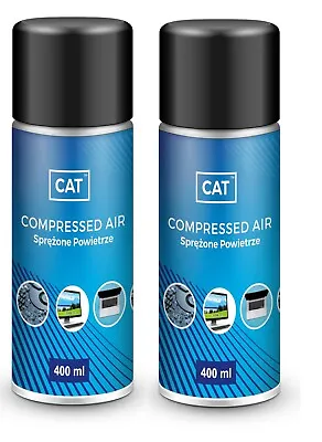 £8.99 • Buy 2x 400ml Compressed Air Duster Gas Spray Cleaner MAX POWER  HFC Free Can Straw