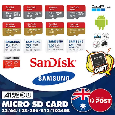 Micro SD Card SanDisk Ultra 64GB 128GB 256GB 512GB 1TB Memory Card For Android • $10.50