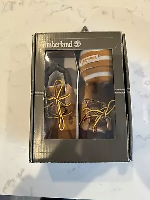 Crib Timberland Crib Boot With Hat Gift Pack Wheat • $1