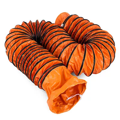 VEVOR 12'' PVC Flexible Ducting 32FT/9.8m Fit Ventilator Hoses Flame Retardant • $49.49