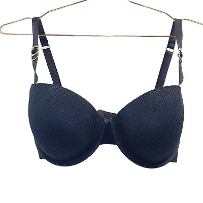 Stella McCartney Bra Size 8E 30E Black Mesh Balconette Moulded Contour • $12.50