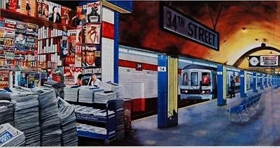 34th Street - Ken Keeley - 1995 UNFRAMED Serigraph On Paper Limited Edition • $1000