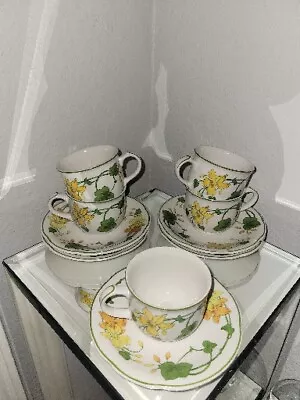 VILLEROY & BOCH - Geranium Teacup/coffee Made In Germany  Set Of 5 (10pc)  • $34.99