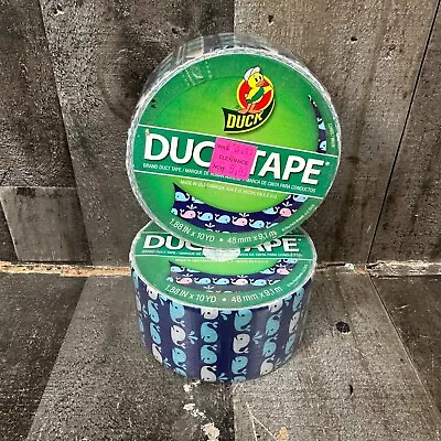 Duck Brand Duct Tape - Whale Patterned Theme - Sealed Lot Of 2 - 1.88x10 • $27.99