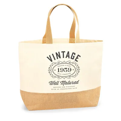 65th Birthday Vintage Gift Women’s Ladies Shopping Bag Present Tote Idea • £12.95