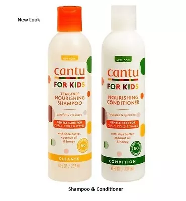 Cantu Care For Kids Tear-Free Nourishing Shampoo & Conditioner | Hydrates 8oz • £10.99