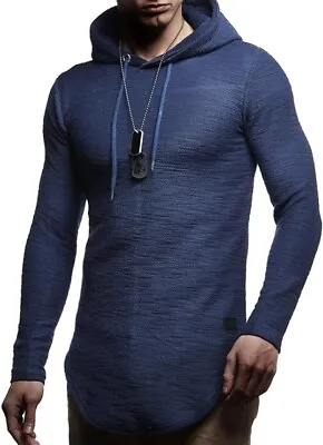 Leif Nelson Men's Oversized Slim Fit Hoodie LN6300 Navy Medium • $22.46