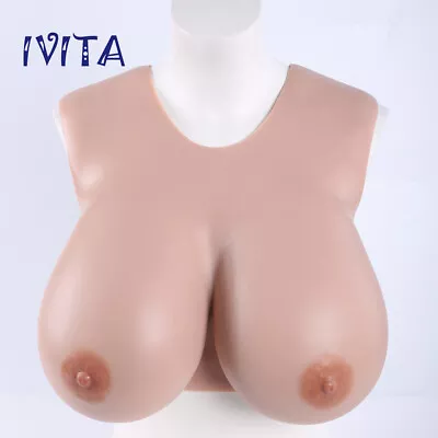 F-K Cup Silicone Breast Forms Realistic Big Boobs Bodysuit Enhancer Drag-Queen • $305