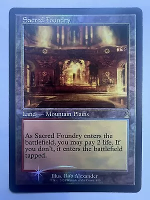 MTG Sacred Foundry (Retro Frame Foil) Ravnica Remastered NM • $20