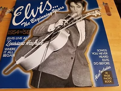 VTG Elvis LP Record THE BEGINNING YEARS - BOOKLET & Copy Of Hayride Contract • $16