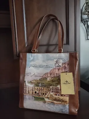 New Patricia Nash VIANA Tote Capri Travel Postcard Bag Via Marina Grande Italy • $199